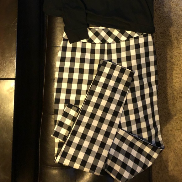 Juicy black label Couture high waisted check pants - Picture 3 of 6